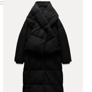 ZARA Padded Anorak Coat with Scarf (NWT)